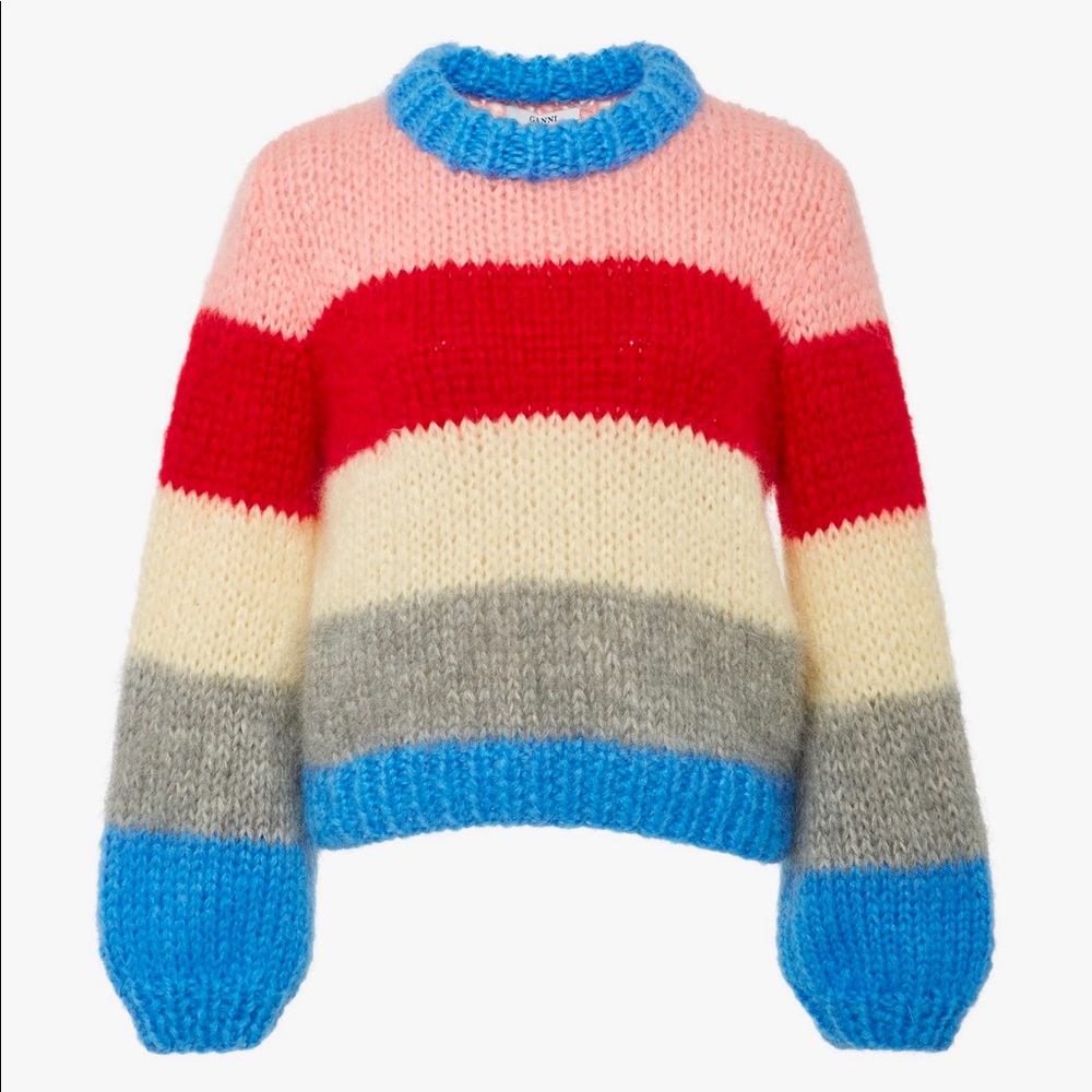 COPY - Ganni Julliard Mohair Sweater - Rainbow (X…